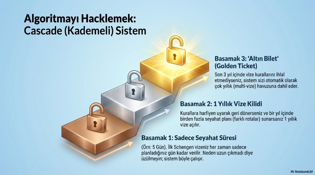 Kademeli sistem: basamak 1'den altın bilete uzanan yol