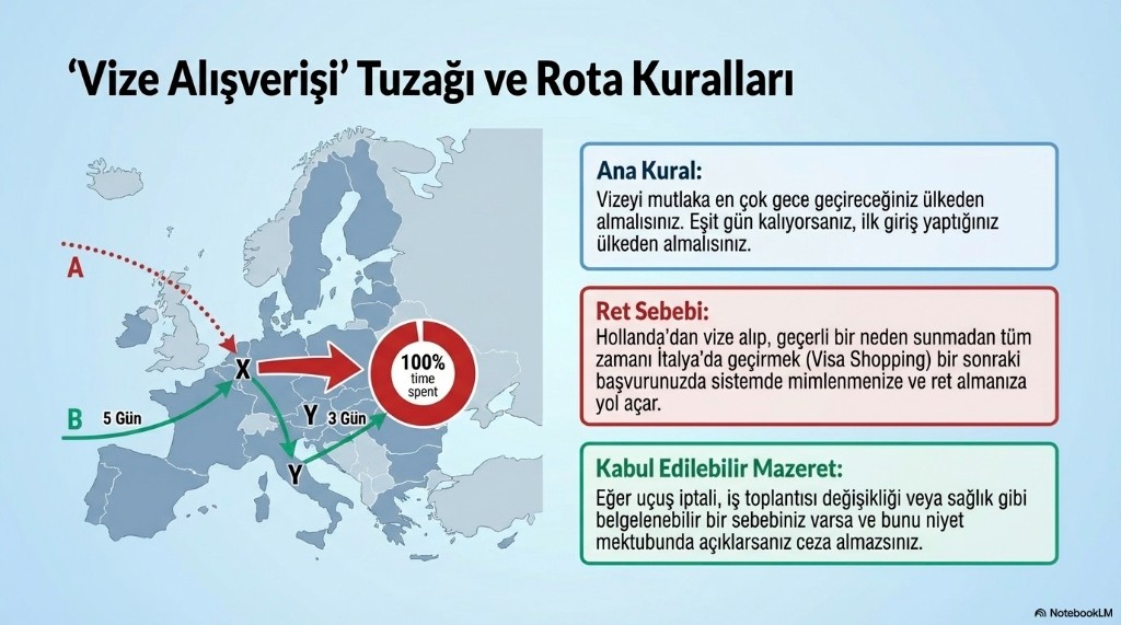 Vize alışverişi tuzağı ve rota kuralları haritası